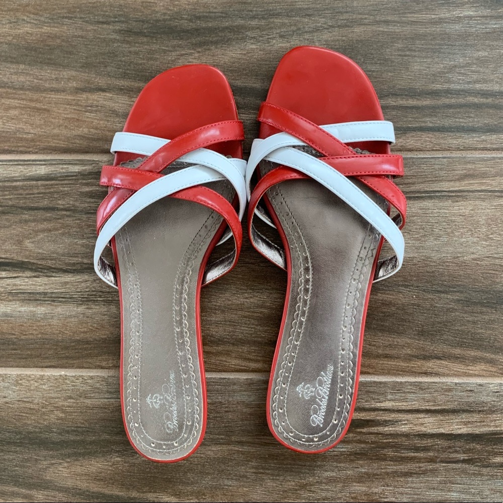 Brooks Brothers Leather Slide Sandal